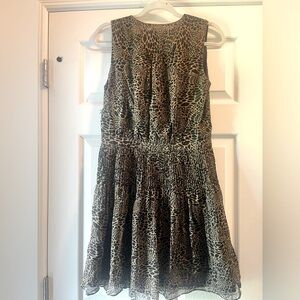 Diane Von Furstenberg black and tan print dress